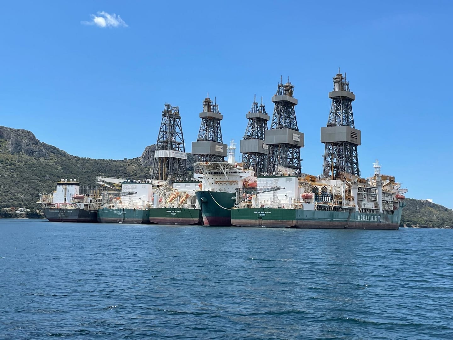 Rafting of cold layup ships in Europe Rafting of cold layup ships in Europe